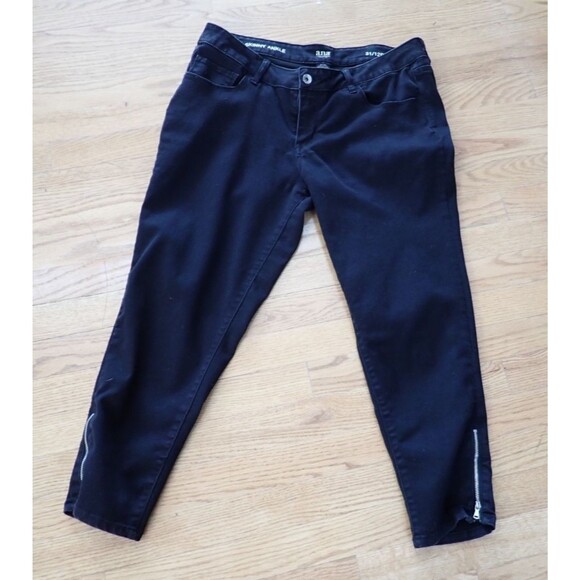 ana Black Skinny Ankle Zip Size 31/12P Jeans Denim Dark Wash 12 Petite 31 Waist - Picture 9 of 9